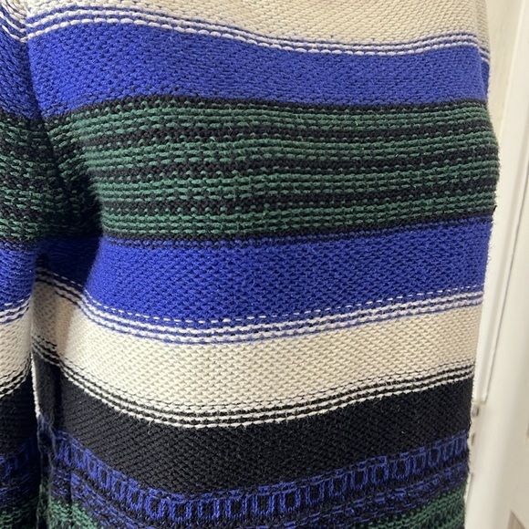 Maje Striped Knit Sweater with Fringe Size 3/40/L - Picture 9 of 12